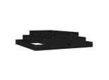 Vidaxl Fioriera Nera 110X110X27 Cm In Legno Di Pino Massiccio