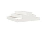 Vidaxl Fioriera Bianca 80X80X27 Cm In Legno Di Pino Massiccio