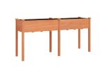 Vidaxl Fioriera Con Inserto Marrone 161X45X76 Cm In Legno Massiccio D'abete