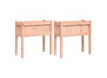 Vidaxl Fioriera 2 Pezzi Con Gambe In Legno Massiccio Di Abete Douglas