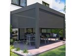 Pergola Bioclimatica Motorizzata Illuminata 3X4M E 2 Tende - Oviala Kavala