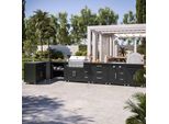 Cucina Angolare Da Esterno Con 7 Elementi Di Cui 3 Moduli Cottura/Lavello - Oviala Memphis