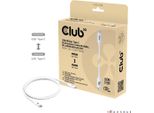 Club3D CLUB3D Cavo Usb 80Gbps 240W 8K240Hz Type-C® 1,2M / 3,94Ft Bianco