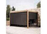 Pergola Bioclimatica Autoportante E Motorizzata 3X4M E 3 Tende - Oviala Kavala