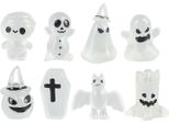 8 Pc Ornamenti Di Halloween Miniatura Luminosa Lapide Zucca Teschio Fantasma Decorazione Giardino