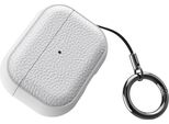Inf Custodia Protettiva In Tpu Con Texture Pelle Per Airpods 3 - Antishock Bianco