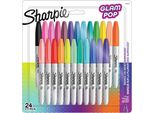 Sharpie 2198779 Sharpie Permanent-Marker Fine "Glam Pop"", 24Er Blister"