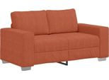 Vidaxl Divano A Due Posti Rosso Arancio 120 Cm In Tessuto A Coste