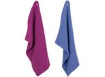 Geschirrtuch PAD Monte, lila (lila, violet), H:1cm L:45cm T:30cm, 100% Baumwolle, Geschirrtücher