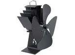 Kaminventilator ADURO wärmebetrieben, schwarz, B:13,4cm H:21,2cm T:10cm, Ventilatoren, für Kaminöfen