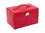 Schmuckkasten LADY, rot, Aufbewahrungsboxen, Damen, Polyurethan, Schmuckkasten