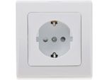 Presa Chilitec Delphi Con Contatto Di Terra, Da Incasso, Bianca 250V Ac / 16A, Incl. Telaio, Connessione A Morsetto