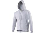 Giacca Con Cappuccio / Pullover Con Cappuccio / Felpa Con Cappuccio Da Uomo Awdis Con Zip RW180 (M) (Cenere)