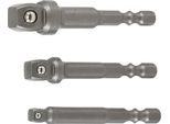 Bgs Set Di Adattatori Per Trapano Inclinabile Esagono Esterno 6,3 Mm (1/4") 3 Pezzi - 9162"