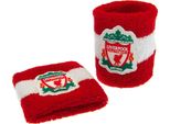 Liverpool Fc - Polsino 2-Pack Crest TA10869 (Taglia Unica) (Rosso/Bianco)