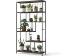 Costway Supporto Per Piante A 6 Livelli, Scaffale Per Piante In Metallo, Scaffale Per Fiori Con Traliccio, Supporto Per Fiori, Scala Per Fiori, Libreria, 100 X 30 X 180 Cm