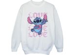 Lilo & Stitch - Felpa "Valentine Love"" Per Bambina BI53815 (104) (Bianco)"