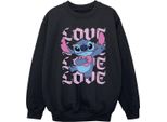 Lilo & Stitch - Felpa "Valentine Love"" Per Bambina BI53815 (104) (Nero)"