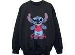 Lilo & Stitch - Felpa "Reading Standing"" Per Bambina BI53811 (104) (Nero)"