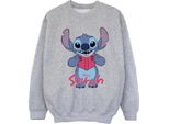 Lilo & Stitch - Felpa "Reading Standing"" Per Bambina BI53811 (104) (Grigio Sport)"
