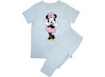 Disney - Pigiama Con Pantaloni Lunghi Per Bambine A Maniche Corte BI53867 (116) (Azzurro)