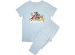 Disney - Pigiama "Christmas Crew"" Con Pantaloni Lunghi Per Bambina BI53871 (110) (Azzurro)"
