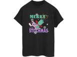 Lilo & Stitch - Maglietta "Merry Stitchmas"" Da Donna BI53966 (Xxl) (Nero)"