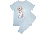 Frozen - Pigiama "Guarda Le Stelle"" Con Pantaloni Lunghi Per Bambina A Maniche Corte BI54062 (116) (Azzurro)"