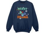 Lilo & Stitch - Felpa "Merry Stitchmas"" Per Bambina BI54171 (104) (Blu Navy)"