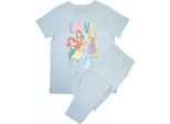 Disney - Pigiama "Love"" Con Pantaloni Lunghi Aop Per Bambina A Maniche Corte BI54146 (116) (Azzurro)"