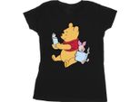 Winnie The Pooh - T-Shirt Da Donna BI54406 (L) (Nero)
