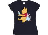 Winnie The Pooh - T-Shirt Da Donna BI54406 (L) (Blu Navy)