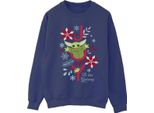 Star Wars Mandalorian - Felpa "Joy To The Galaxy"" Da Donna BI54635 (Xxl) (Blu Scuro)"