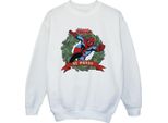 Spider-Man - Felpa "Be Merry"" Da Ragazzo BI54714 (128) (Bianco)"