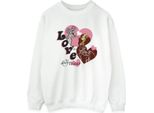 Lady And The Tramp - Felpa "Spaghetti Love"" Da Donna BI54901 (Xl) (Bianco)"