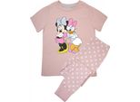 Disney - Pigiama Con Pantaloni Lunghi Per Bambina A Maniche Corte BI54867 (116) (Rosa Baby)