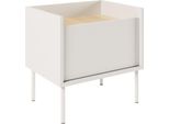 Selsey Tovi - Comodino A 1 Anta, 50 Cm, Bianco / Rovere Effetto Legno