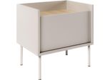 Selsey Tovi - Comodino 1 Anta, 50 Cm, Grigio Cashmere / Rovere Effetto Legno