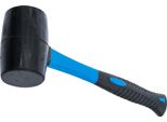 Bgs Mazzuola In Gomma Manico In Fibra Di Vetro Testa Nera Ø 60 Mm 500 G - 1961