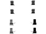Hella 8DZ 355 202-871 Kit Di Accessori Per Pastiglie Freno A Disco Posteriore Per Toyota Mr 2 Ii (SW2) Mr 2 Iii (ZZW3)