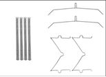 Hella 8DZ 355 205-641 Kit Di Accessori Per Pastiglie Freno A Disco Anteriore Per Toyota Hilux Iii Pick-Up (TGN1, GGN2, GGN1, KUN2, KUN1)