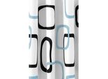 Tenda Da Doccia 180X200Cm, Pe, Bianco/Nero/Beige