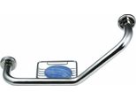 Sapho Attrezzature Per Il Bagno - Corrimano Curvo Con Portasapone In Filo Metallico, Cromo XH520