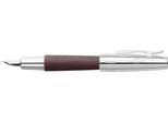 Faber Castell Penna Stilografica E-Motion Birnb/Chr Pennino Marrone Scuro F