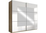 Armadio Ad Ante Scorrevoli Armadio Sanremo Rovere Bianco 221X61X210Cm Specchio