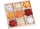 Knorr Prandell 218001203 Scatola Per Ornamenti In Feltro "Fiore"" Dimensioni Del Motivo Circa 3 Cm, Scatola: 10,5 X 10,5 Cm"