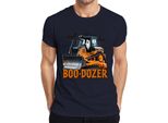 Boo Dozer Halloween Bulldozer Fantasma Zucca Spaventosa Costruzione Maglietta Da Uomo Divertente, Navy, Xl