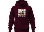 Spooky Season Halloween Pumpkin Black Cat Ghost Grave Spider Felpa Con Cappuccio Unisex, Borgogna, L