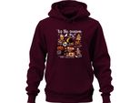 È La Stagione Di Halloween Zucca Spaventosa Strega Dolcetto O Scherzetto Felpa Con Cappuccio Unisex, Borgogna, Xl