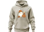 Fantasma Carino Con Zucca Latte Halloween Zucca Beanie Carino Unisex Felpa Con Cappuccio, Natura, Xl